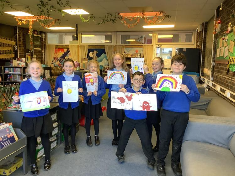 The children have completed their awesome pieces of artwork today for our linked school in Albania.
